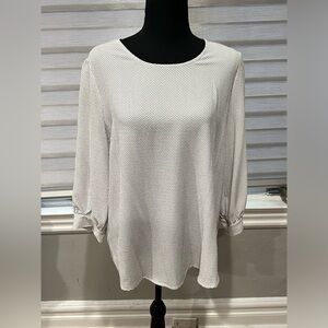 NWT  white polkadot top